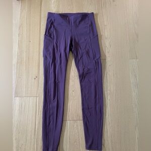 Lululemon burgundy leggings with pockets